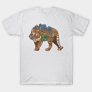 abstract tiger shaped T-Shirt